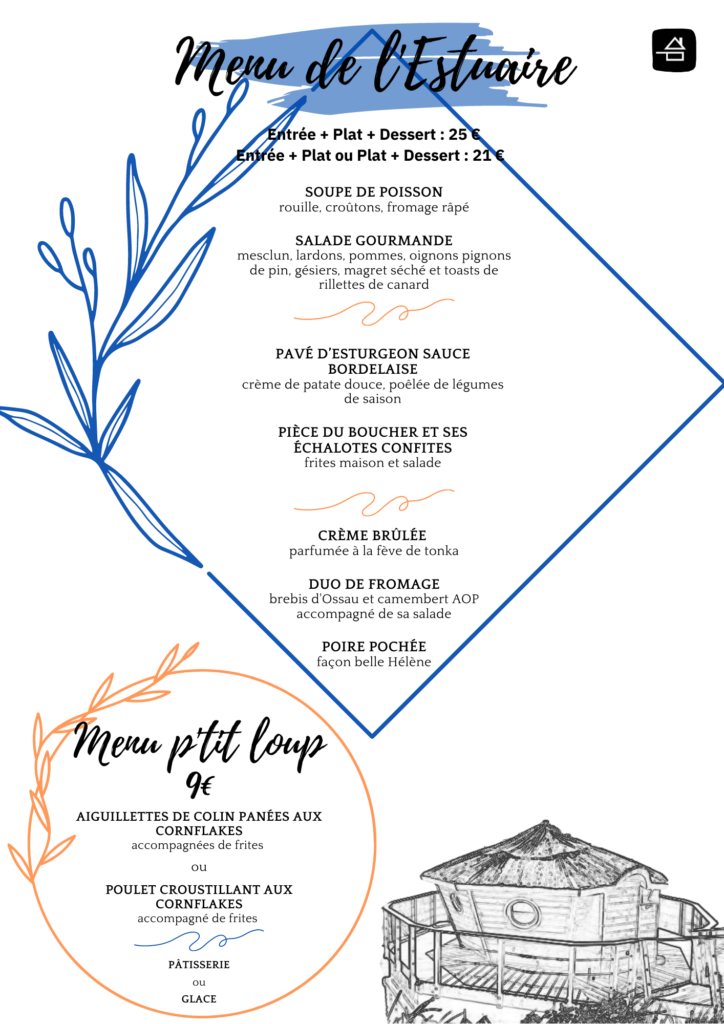 Menu Le Relais de L'Estuaire - Restaurant proche de Blaye
